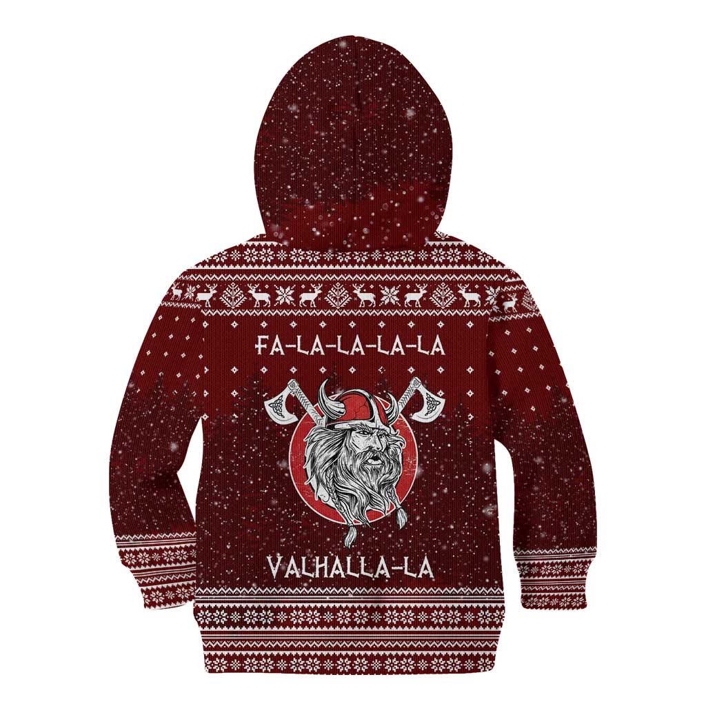 Vikings Fa La La La Christmas Kid Hoodie Xmas Holiday Patterns - Wonder Print Shop