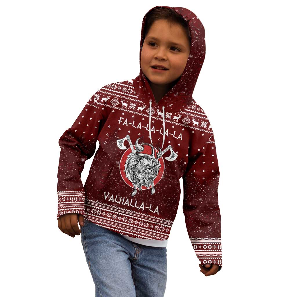 Vikings Fa La La La Christmas Kid Hoodie Xmas Holiday Patterns - Wonder Print Shop