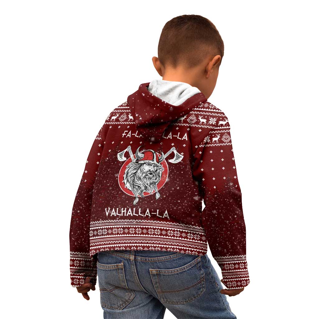 Vikings Fa La La La Christmas Kid Hoodie Xmas Holiday Patterns - Wonder Print Shop
