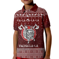 Vikings Fa La La La Christmas Kid Polo Shirt Xmas Holiday Patterns - Wonder Print Shop
