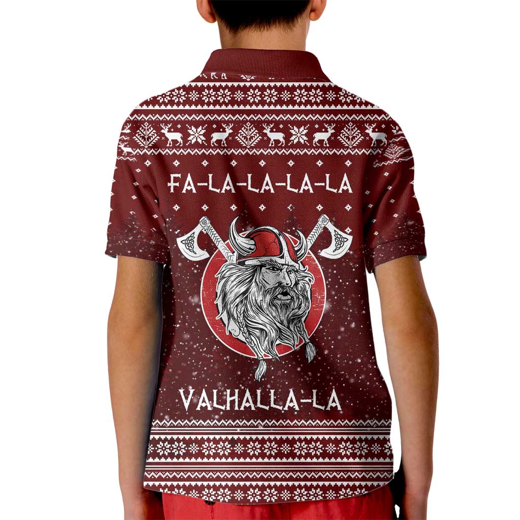Vikings Fa La La La Christmas Kid Polo Shirt Xmas Holiday Patterns - Wonder Print Shop