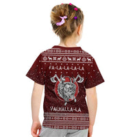 Vikings Fa La La La Christmas Kid T Shirt Xmas Holiday Patterns - Wonder Print Shop