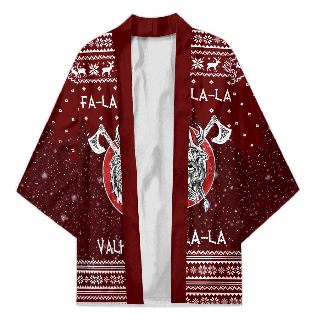 Vikings Fa La La La Christmas Kimono Xmas Holiday Patterns - Wonder Print Shop
