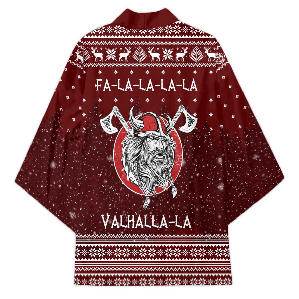 Vikings Fa La La La Christmas Kimono Xmas Holiday Patterns - Wonder Print Shop