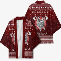 Vikings Fa La La La Christmas Kimono Xmas Holiday Patterns - Wonder Print Shop