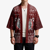 Vikings Fa La La La Christmas Kimono Xmas Holiday Patterns - Wonder Print Shop