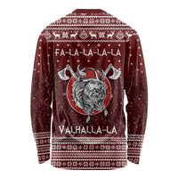 Vikings Fa La La La Christmas Long Sleeve Shirt Xmas Holiday Patterns - Wonder Print Shop