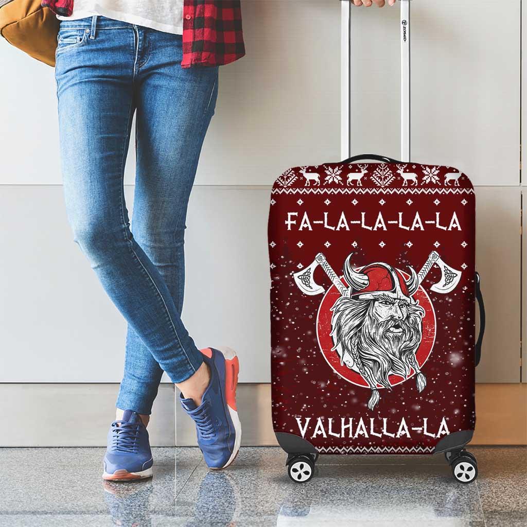 Vikings Fa La La La Christmas Luggage Cover Xmas Holiday Patterns - Wonder Print Shop