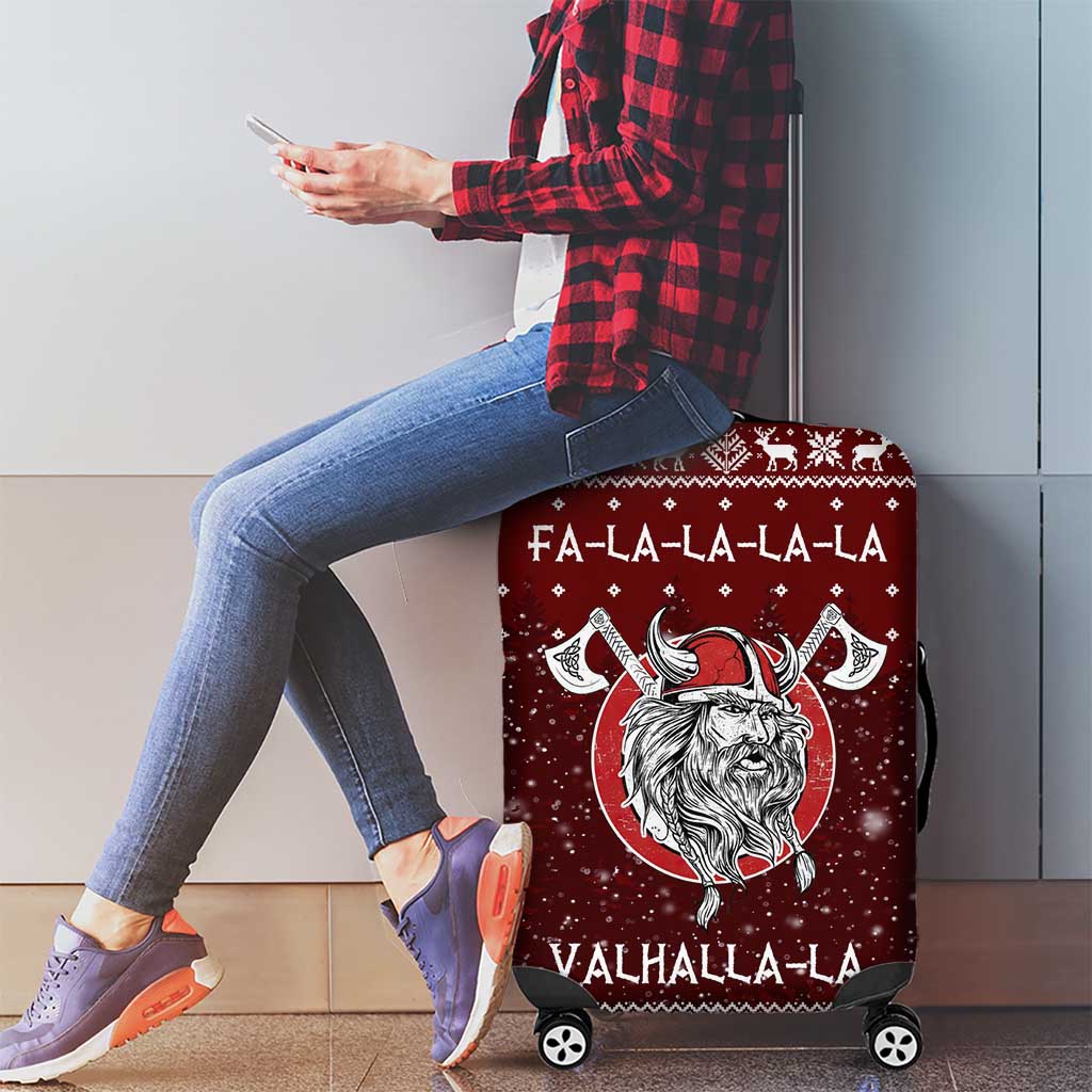 Vikings Fa La La La Christmas Luggage Cover Xmas Holiday Patterns - Wonder Print Shop