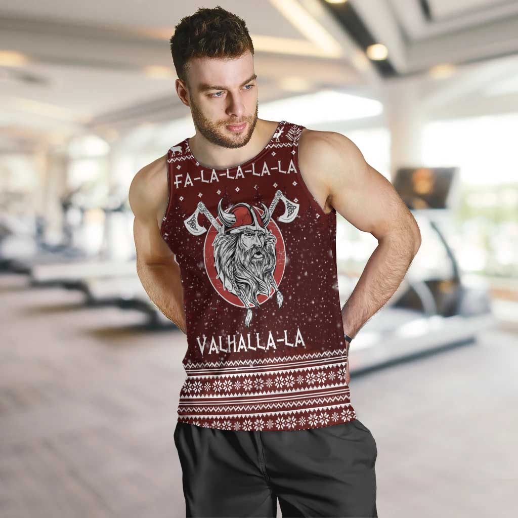 Vikings Fa La La La Christmas Men Tank Top Xmas Holiday Patterns - Wonder Print Shop