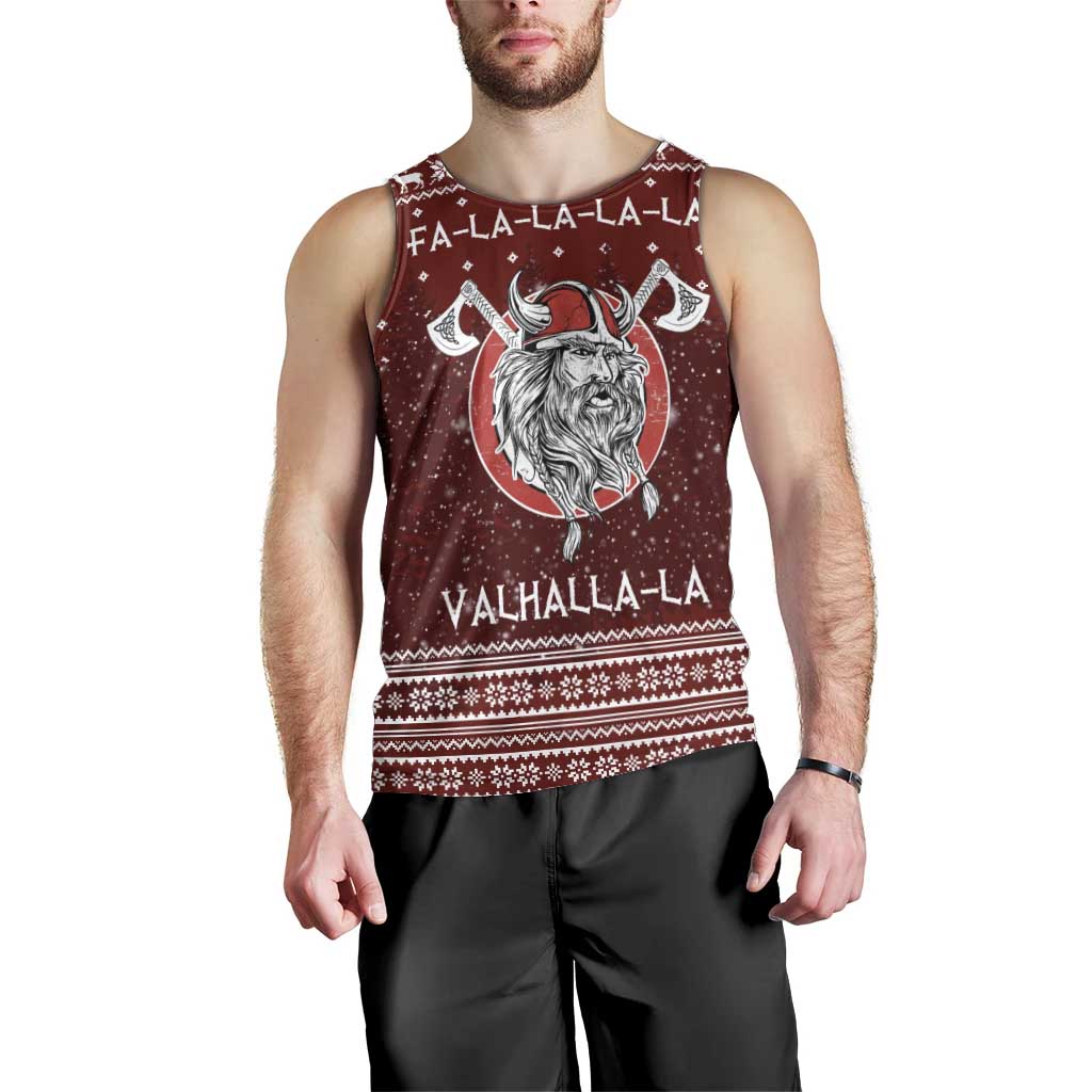 Vikings Fa La La La Christmas Men Tank Top Xmas Holiday Patterns - Wonder Print Shop