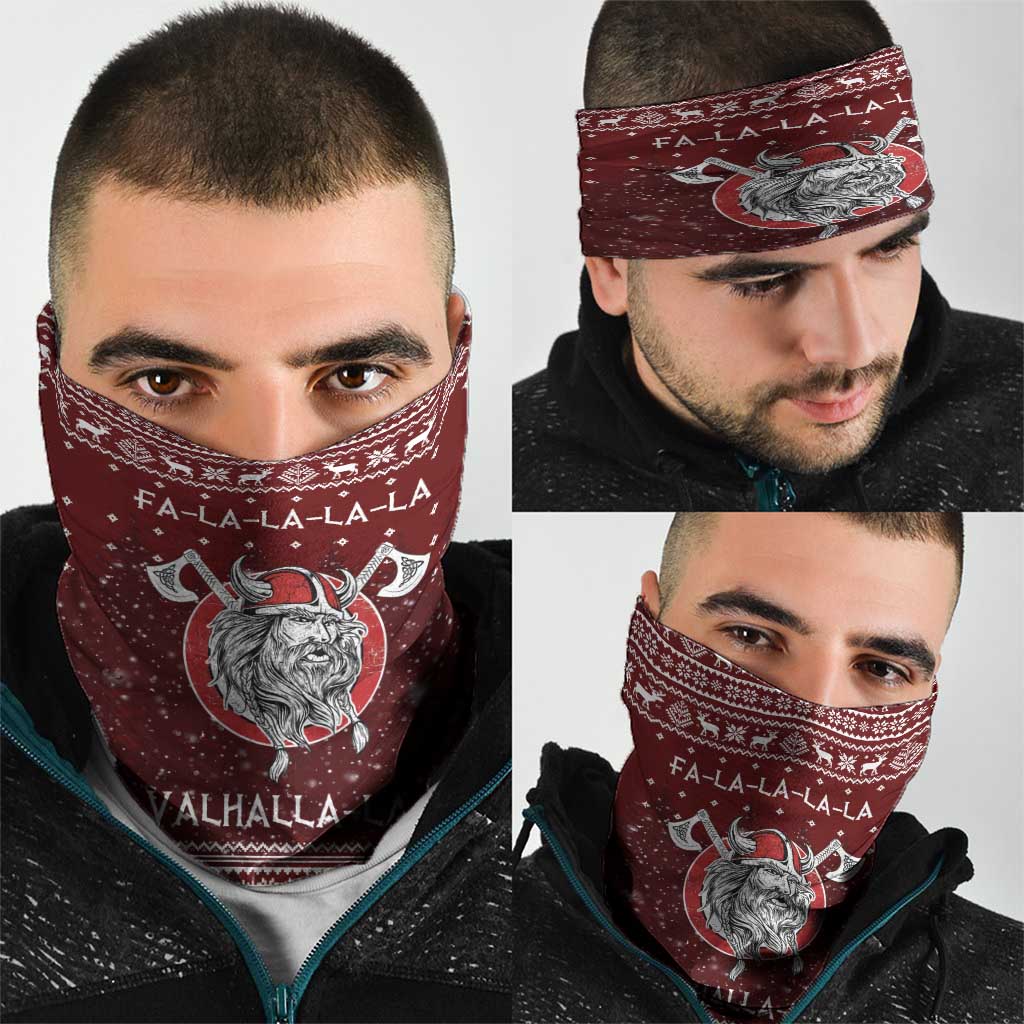Vikings Fa La La La Christmas Neck Gaiter Xmas Holiday Patterns - Wonder Print Shop