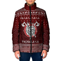 Vikings Fa La La La Christmas Padded Jacket Xmas Holiday Patterns - Wonder Print Shop