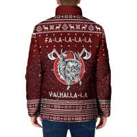 Vikings Fa La La La Christmas Padded Jacket Xmas Holiday Patterns - Wonder Print Shop