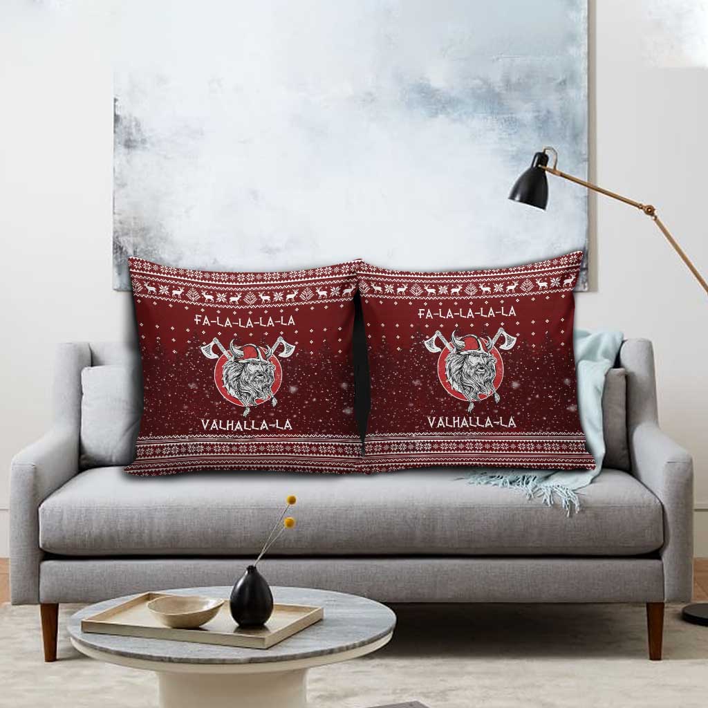 Vikings Fa La La La Christmas Pillow Cover Xmas Holiday Patterns - Wonder Print Shop