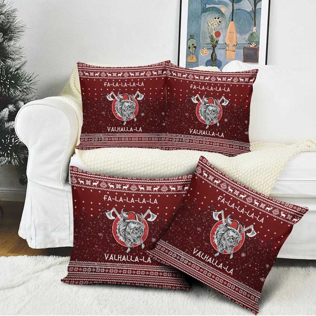 Vikings Fa La La La Christmas Pillow Cover Xmas Holiday Patterns - Wonder Print Shop