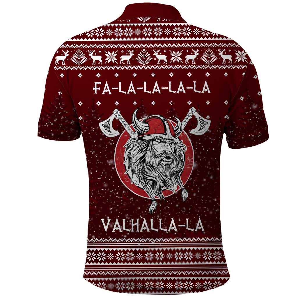 Vikings Fa La La La Christmas Polo Shirt Xmas Holiday Patterns - Wonder Print Shop