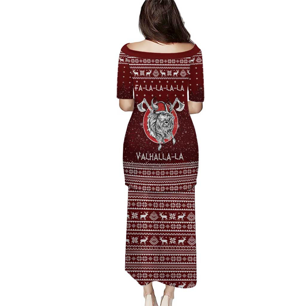 Vikings Fa La La La Christmas Puletasi Xmas Holiday Patterns - Wonder Print Shop