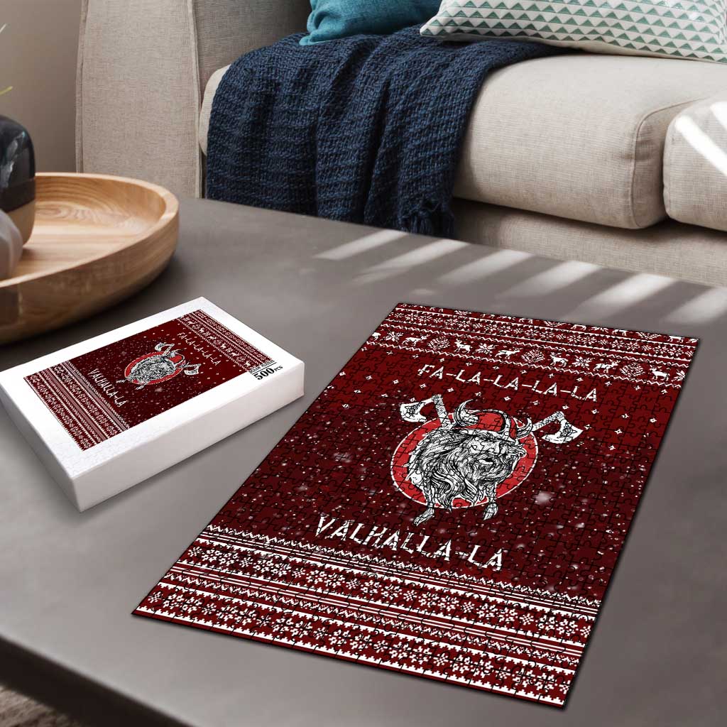 Vikings Fa La La La Christmas Puzzle Xmas Holiday Patterns - Wonder Print Shop