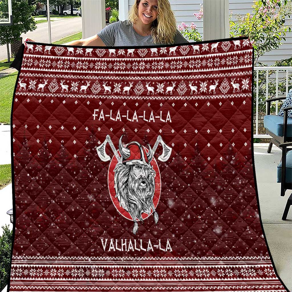 Vikings Fa La La La Christmas Quilt Xmas Holiday Patterns - Wonder Print Shop