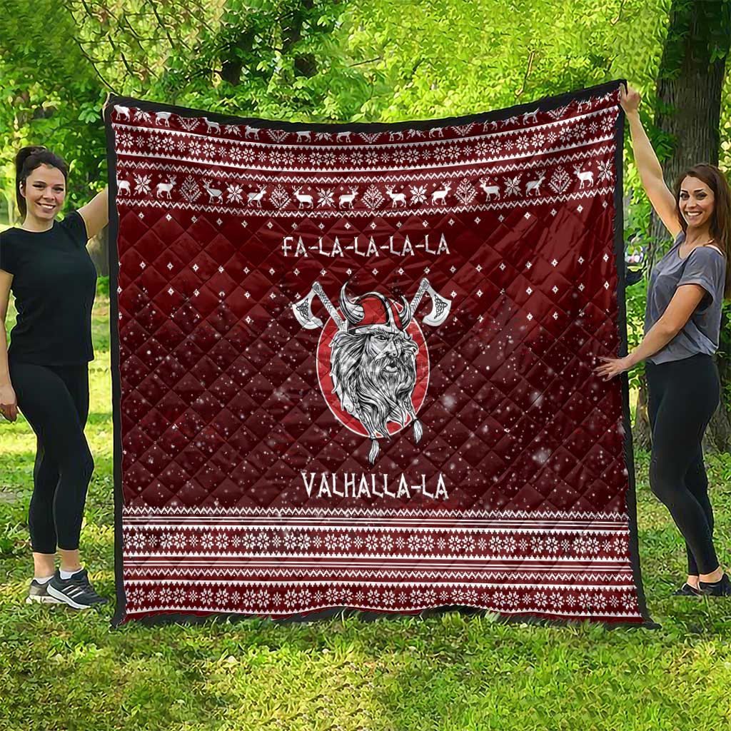 Vikings Fa La La La Christmas Quilt Xmas Holiday Patterns - Wonder Print Shop