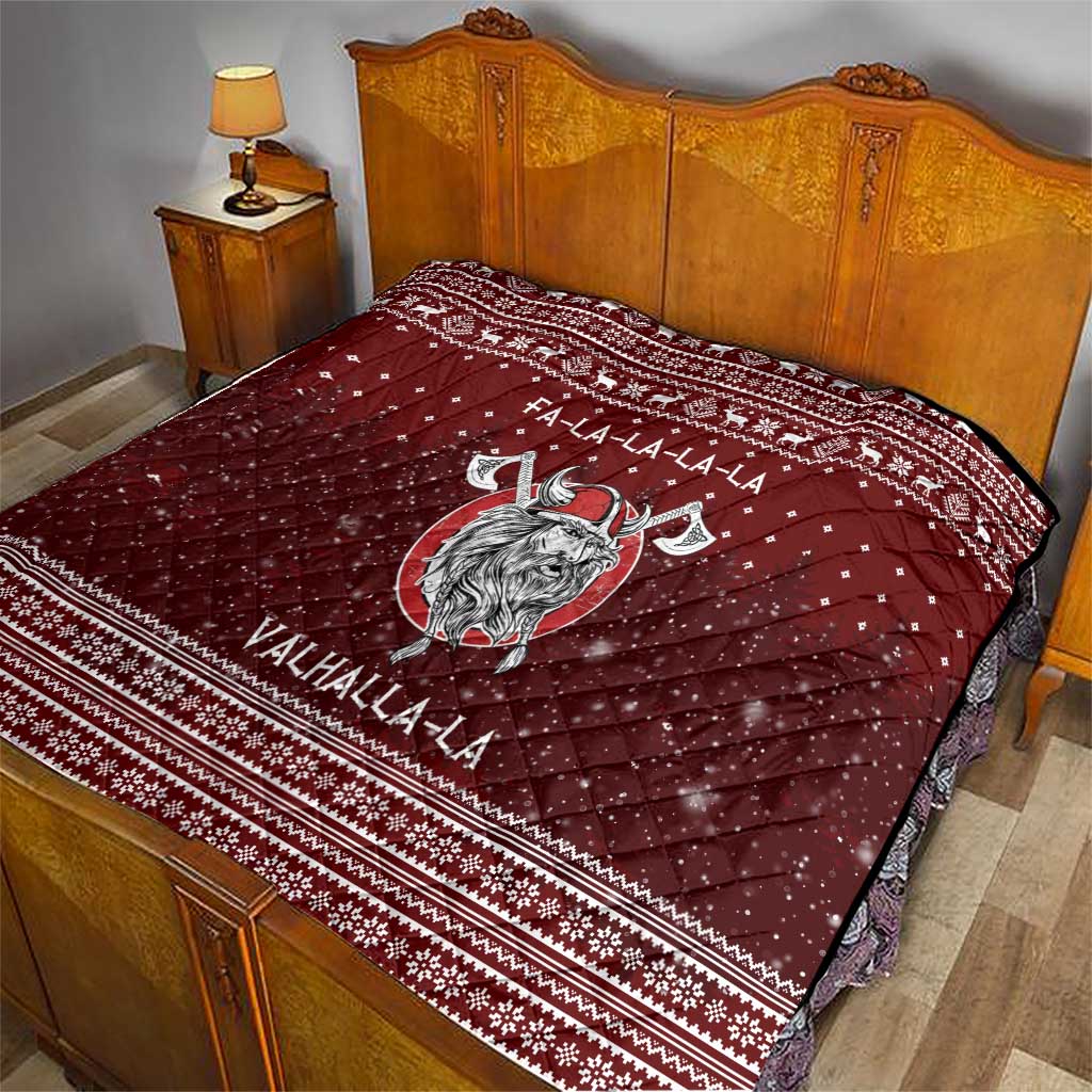 Vikings Fa La La La Christmas Quilt Xmas Holiday Patterns - Wonder Print Shop