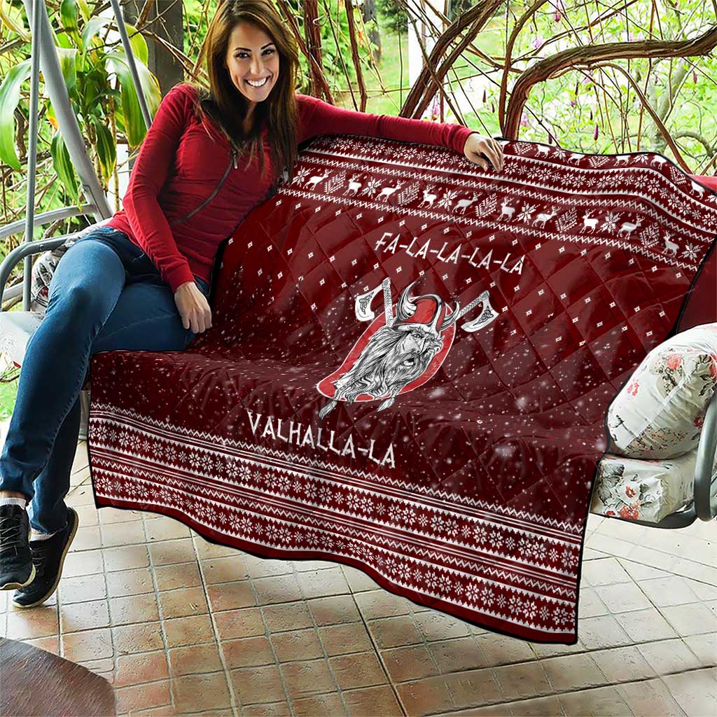 Vikings Fa La La La Christmas Quilt Xmas Holiday Patterns - Wonder Print Shop