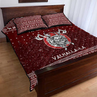 Vikings Fa La La La Christmas Quilt Bed Set Xmas Holiday Patterns - Wonder Print Shop