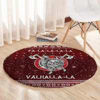 Vikings Fa La La La Christmas Round Carpet Xmas Holiday Patterns - Wonder Print Shop