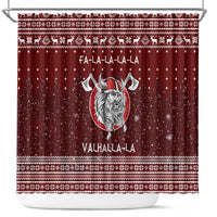 Vikings Fa La La La Christmas Shower Curtain Xmas Holiday Patterns - Wonder Print Shop