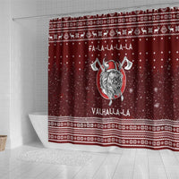 Vikings Fa La La La Christmas Shower Curtain Xmas Holiday Patterns - Wonder Print Shop