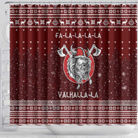 Vikings Fa La La La Christmas Shower Curtain Xmas Holiday Patterns - Wonder Print Shop