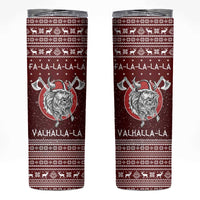 Vikings Fa La La La Christmas Skinny Tumbler Xmas Holiday Patterns - Wonder Print Shop