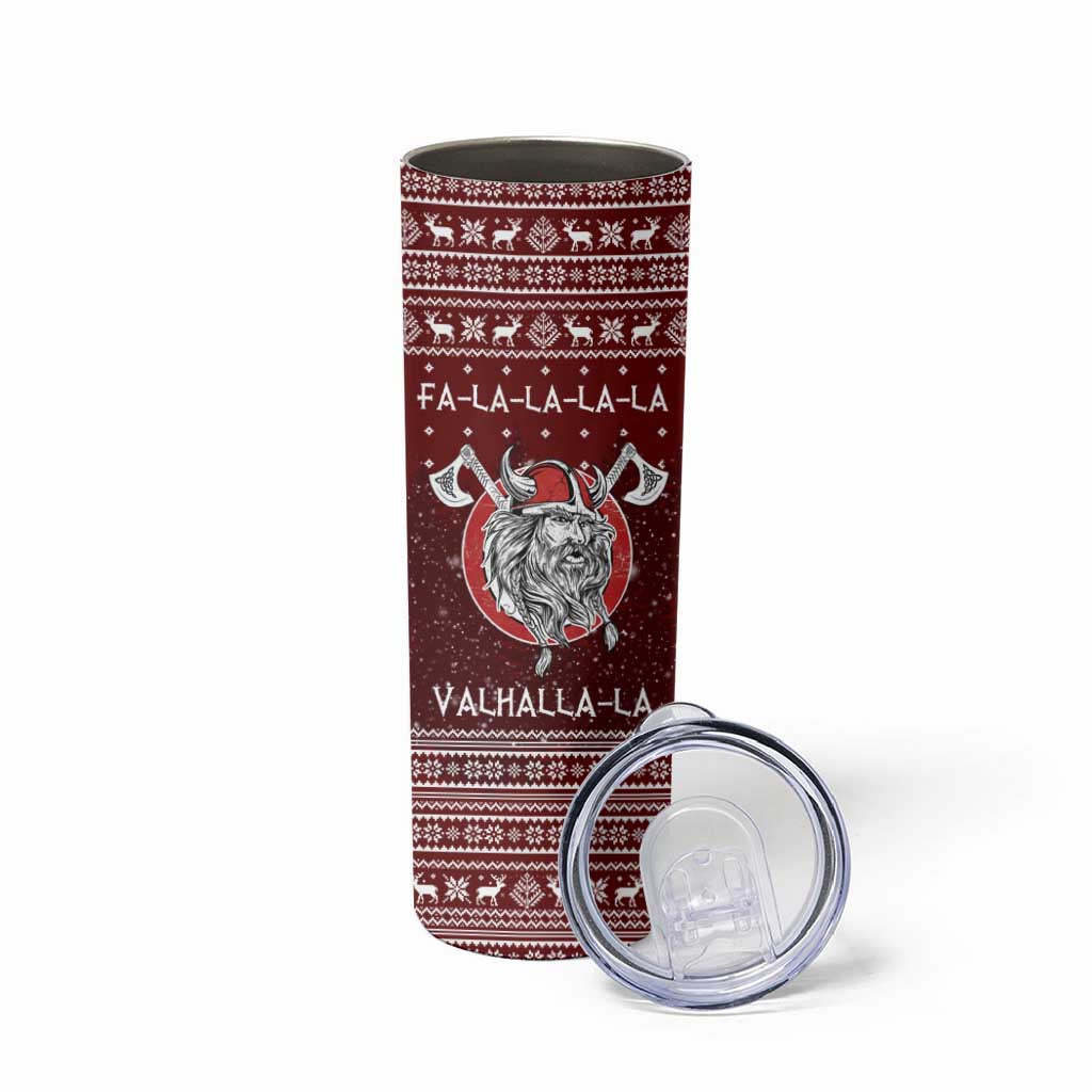 Vikings Fa La La La Christmas Skinny Tumbler Xmas Holiday Patterns - Wonder Print Shop