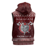 Vikings Fa La La La Christmas Sleeveless Hoodie Xmas Holiday Patterns - Wonder Print Shop
