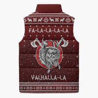 Vikings Fa La La La Christmas Sleeveless Puffer Jacket Xmas Holiday Patterns - Wonder Print Shop