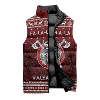 Vikings Fa La La La Christmas Sleeveless Puffer Jacket Xmas Holiday Patterns - Wonder Print Shop