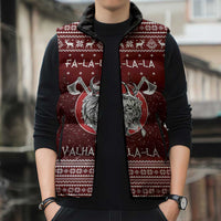 Vikings Fa La La La Christmas Sleeveless Puffer Jacket Xmas Holiday Patterns - Wonder Print Shop