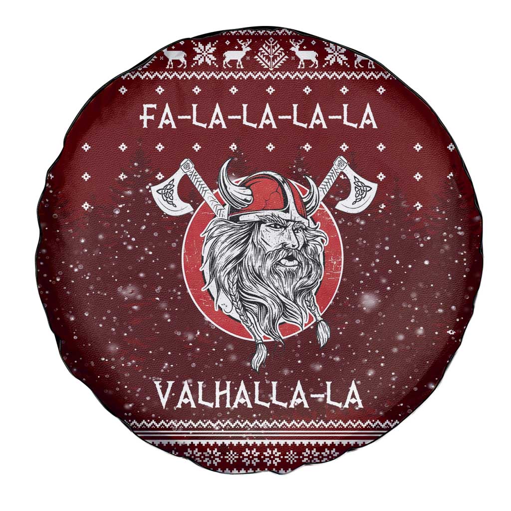 Vikings Fa La La La Christmas Spare Tire Cover Xmas Holiday Patterns - Wonder Print Shop