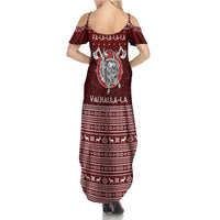 Vikings Fa La La La Christmas Summer Maxi Dress Xmas Holiday Patterns - Wonder Print Shop