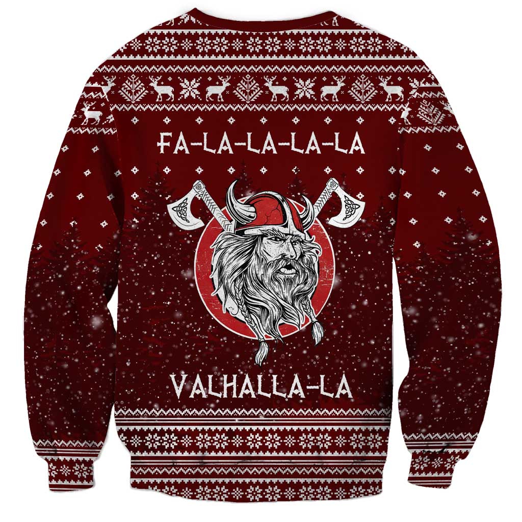 Vikings Fa La La La Christmas Sweatshirt Xmas Holiday Patterns - Wonder Print Shop