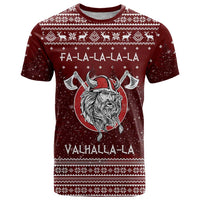 Vikings Fa La La La Christmas T Shirt Xmas Holiday Patterns - Wonder Print Shop