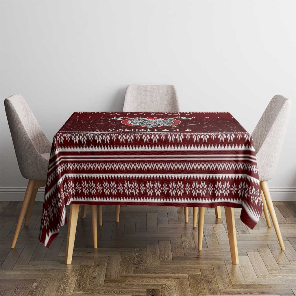 Vikings Fa La La La Christmas Tablecloth Xmas Holiday Patterns - Wonder Print Shop