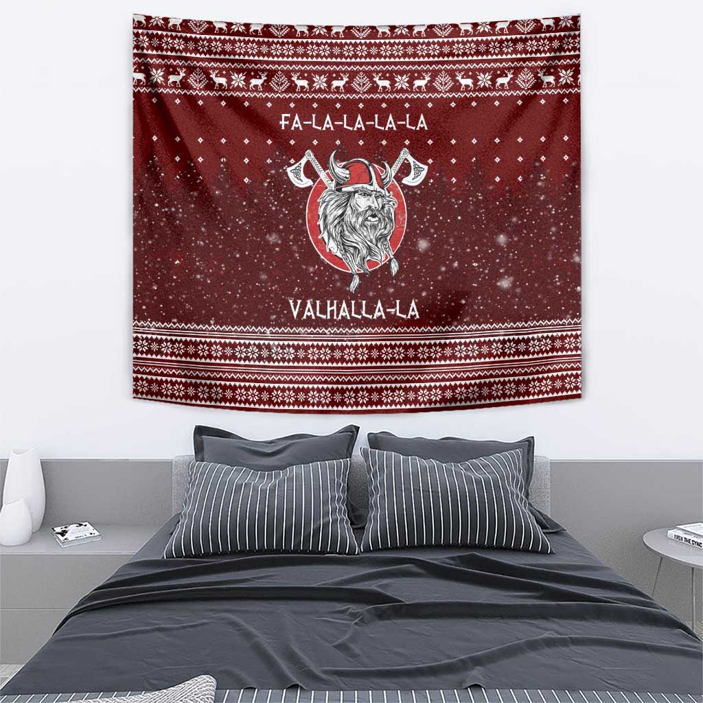 Vikings Fa La La La Christmas Tapestry Xmas Holiday Patterns - Wonder Print Shop