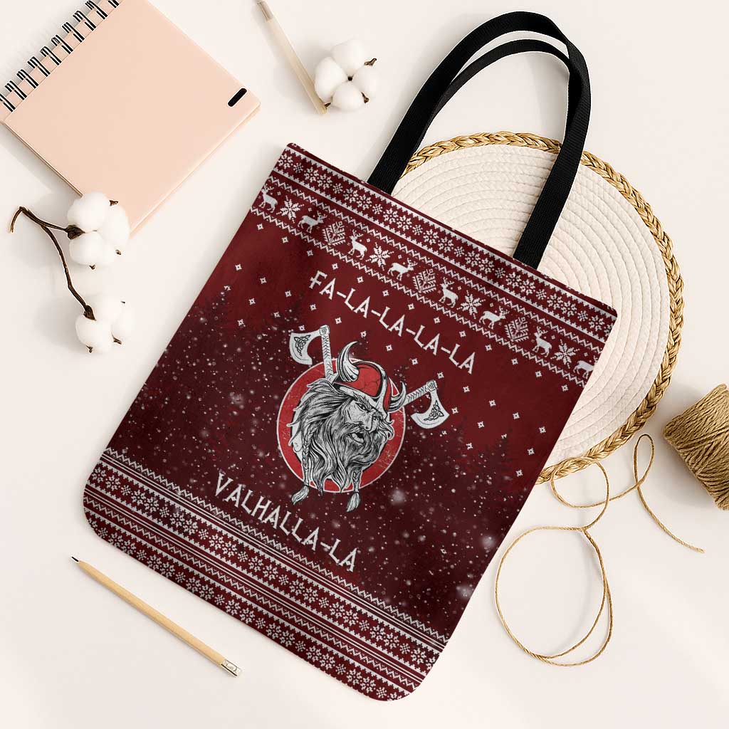 Vikings Fa La La La Christmas Tote Bag Xmas Holiday Patterns - Wonder Print Shop