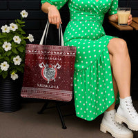 Vikings Fa La La La Christmas Tote Bag Xmas Holiday Patterns - Wonder Print Shop