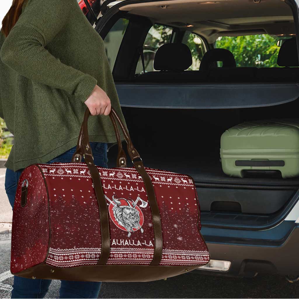 Vikings Fa La La La Christmas Travel Bag Xmas Holiday Patterns - Wonder Print Shop
