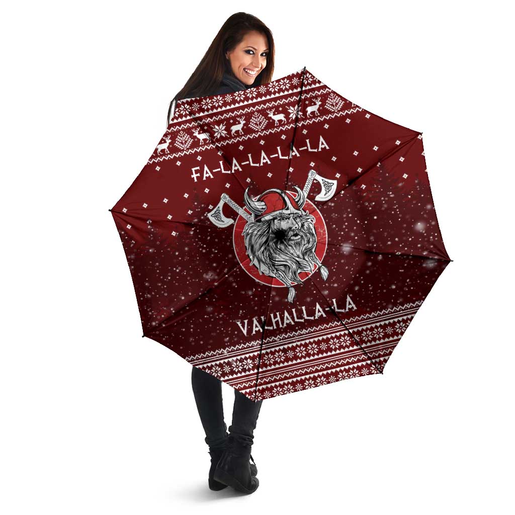Vikings Fa La La La Christmas Umbrella Xmas Holiday Patterns - Wonder Print Shop