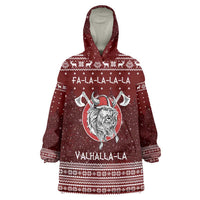 Vikings Fa La La La Christmas Wearable Blanket Hoodie Xmas Holiday Patterns - Wonder Print Shop