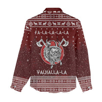 Vikings Fa La La La Christmas Women Casual Shirt Xmas Holiday Patterns - Wonder Print Shop